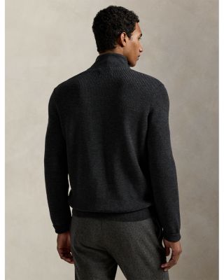 Washable Wool Hybrid Full Zip Sweater