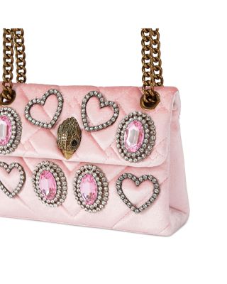 Kensington Mini Embellished Velvet Shoulder Bag