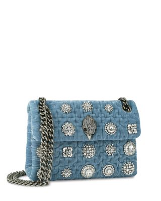 Kensington Mini Embellished Velvet Shoulder Bag