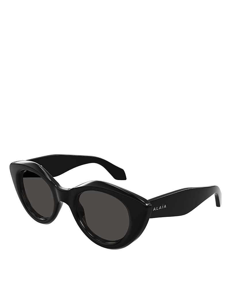 Alaïa Alaia Black-black-grey Recycled Acetate Sunglasses In Black
