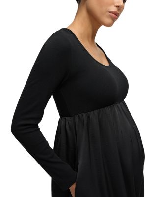 Mixed Media Maternity Dress