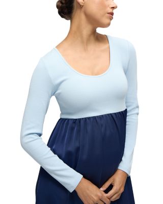 Mixed Media Maternity Dress