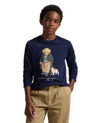 Boys' Polo Bear Cotton Long Sleeve Tee - Big Kid