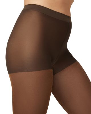 Metallic Opaque Control Top Tights