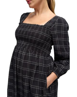 Breeze Checkered Maternity Dress
