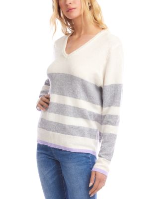 Striped V-Neck Sweater