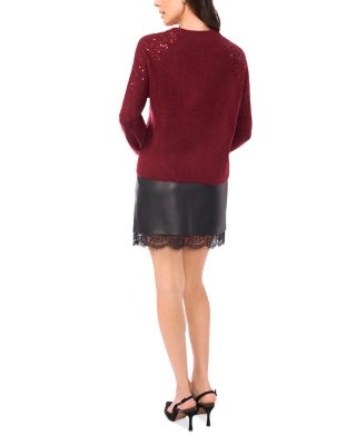 Sequinned Raglan Sleeve Sweater