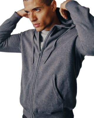 Cotton &amp; Cashmere Zip Hoodie