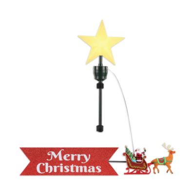 Santa&#39;s Sleigh Animated Tree Topper