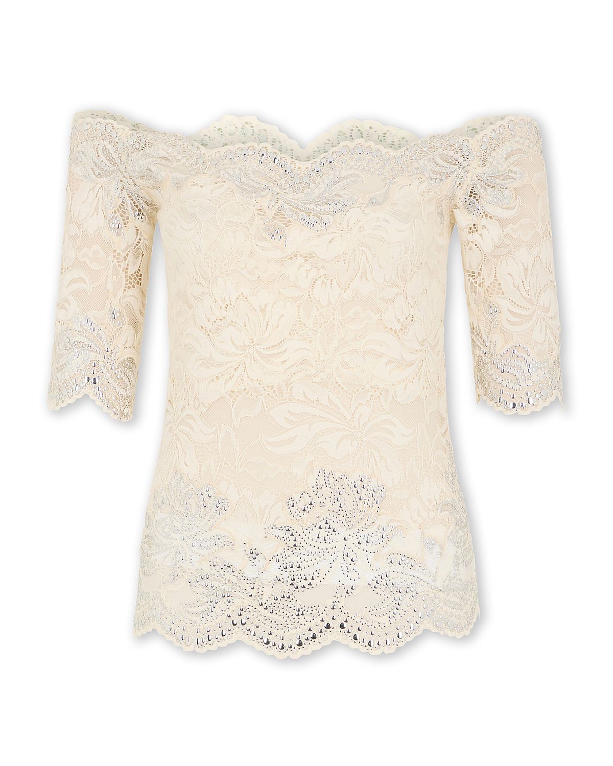 Rabanne Studded Lace Top