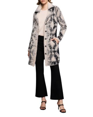 Textured Double Knit Diamond Coat