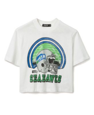  Women's NFL Seattle Seahawks Game Time Mock Neck Crop Tee