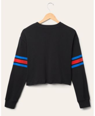  Women's NFL Houston Texans Retro Crop Fleece Sweatshirt