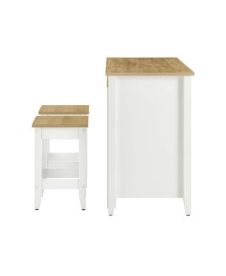  Garland Kitchen Island and Stool, Set of 3