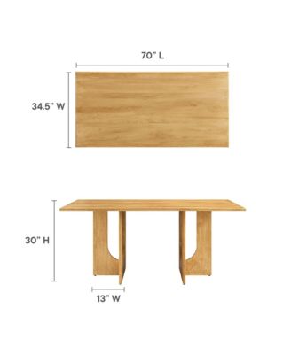 Rivian Rectangular 70" Wood Dining Table
