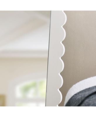Emmeline Scalloped Rectangle Floor Mirror