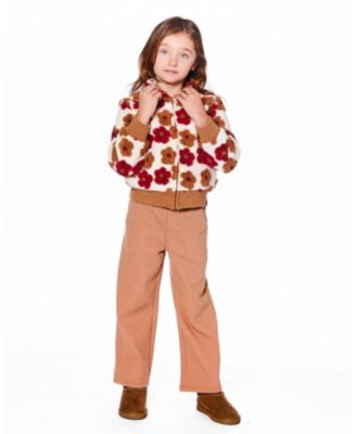 Girls' Waffle Flare Leg Pants - Little Kid