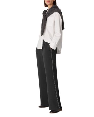 Crepe Stitch Detail Trousers