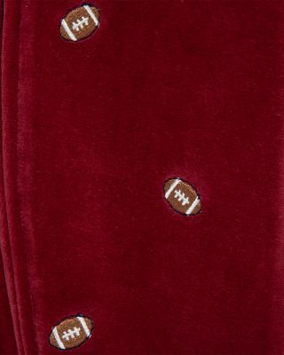 Boys' Football Velour Footie - Baby