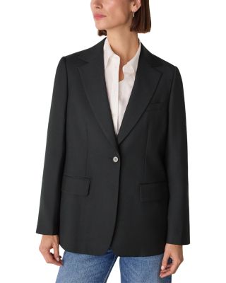 Single Breasted Wool Blend Blazer