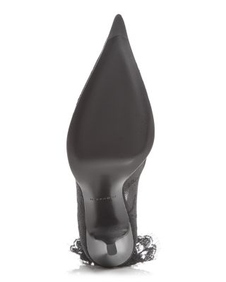 Women's Drape Lace Pointed Pumps