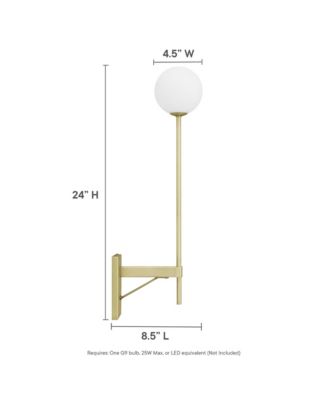  Riva White Globe Wall Sconce