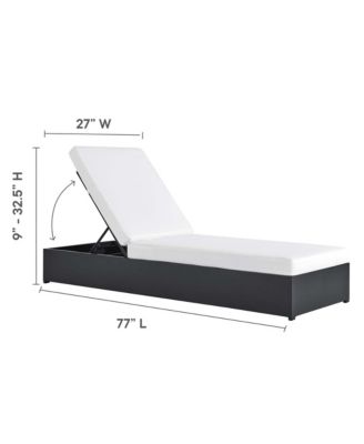 Tahoe Outdoor Patio Powder-Coated Aluminum Chaise Lounge Chair