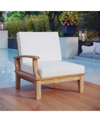 Marina Outdoor Patio Teak Left-Facing Sofa