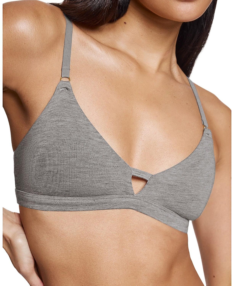 Pepper Supima Cotton Wirefree Bra In Gray