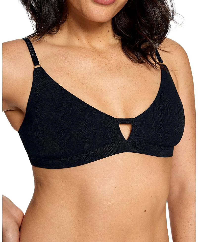 Pepper Supima Cotton Wirefree Bra In Black