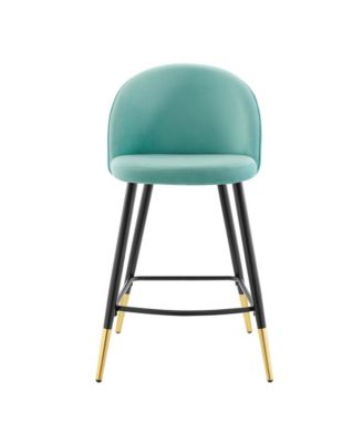 Cordial Performance Velvet Counter Stools, Set of 2