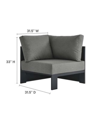 Tahoe Outdoor Patio Powder-Coated Aluminum Modular Corner Chair