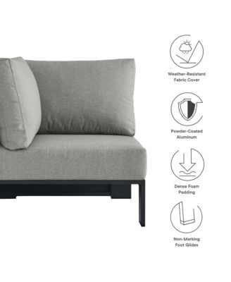 Tahoe Outdoor Patio Powder-Coated Aluminum Modular Corner Chair