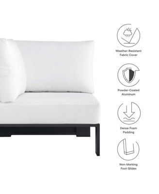 Tahoe Outdoor Patio Powder-Coated Aluminum Modular Corner Chair