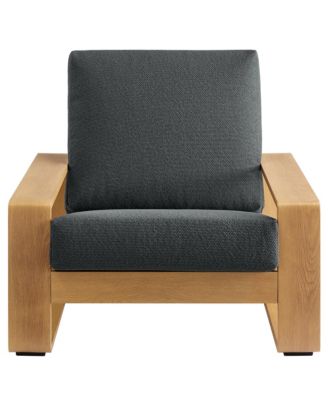 Lirienne Outdoor Patio Aluminum Faux Wood Armchair