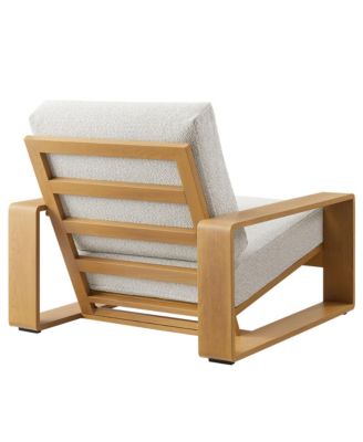 Lirienne Outdoor Patio Aluminum Faux Wood Armchair