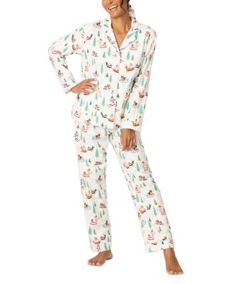 Printed Flannel Pajama Set