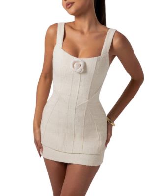 Boucle Flower Mini Dress