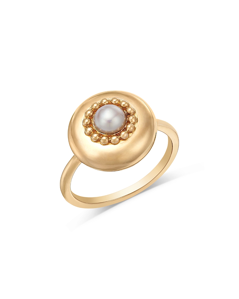 Bloomingdales Fine Collection Freshwater Pearl Solitaire Ring in 14K Yellow Gold