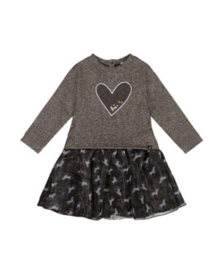 Girls' Bi-Material Dress with Mesh Skirt - Little Kid, Big Kid