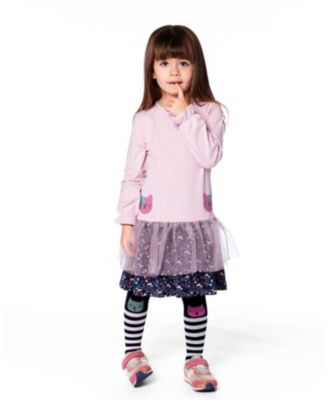 Girls' Bi-Material Dress - Little Kid, Big Kid