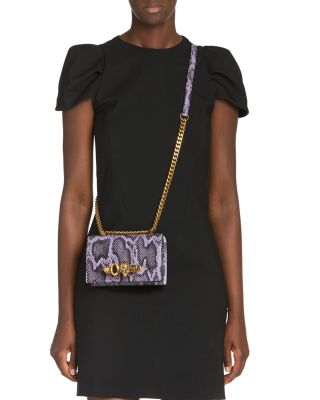 Mini Jewel Embossed Leather Shoulder Bag