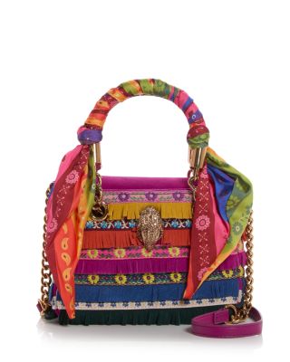 KURT GEIGER LONDON - Square Mini Kensington Embellished Top Handle Bag