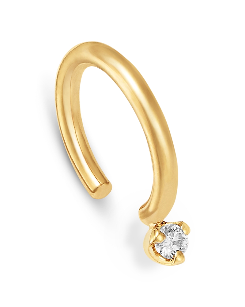 Zoe Chicco 14K Yellow Gold Prong Diamonds Single Ear Cuff