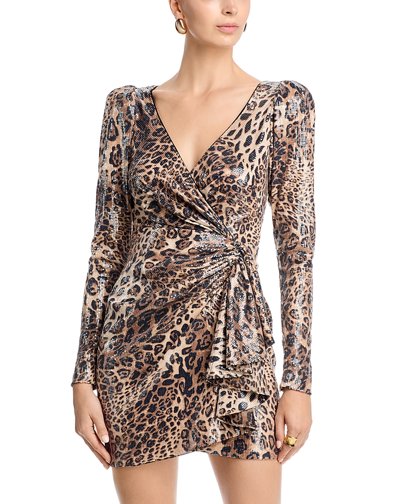 aqua brown dress Aqua Polka Dot Lace Trim Dress - Exclusive - Brown/whit