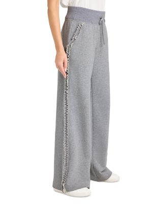 Ruffled Rhinestone Trim Pants
