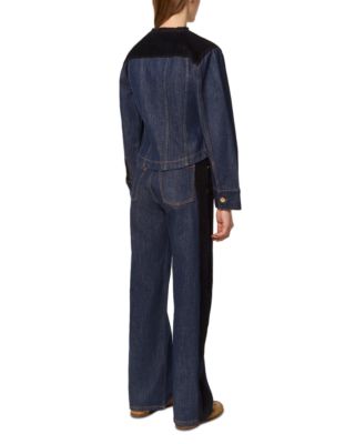 Vanto Denim Velvet Trim Jacket