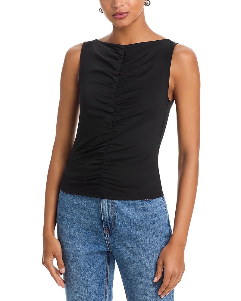 Frame The Ruched Top In Black