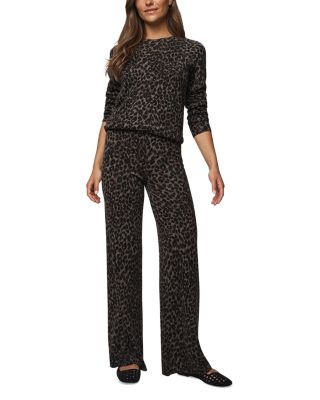 Leopard Sweater Knit Pants