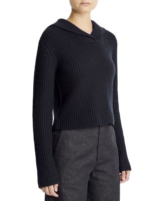 Ribbed Sailor Collar Sweater